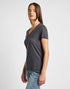 Lee Women's V Neck T-Shirt in Black